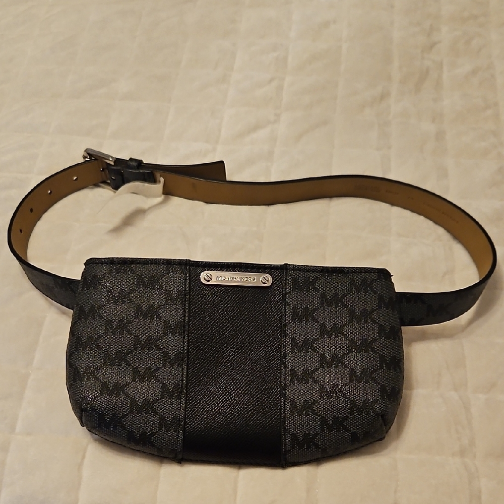 Michael Kors Black and Gray Belt Bag